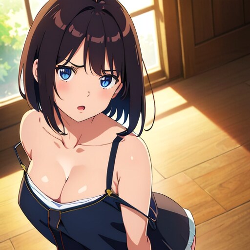 ねえ、遅刻しそうだから起こしてやったのにどこ見てるのよ！