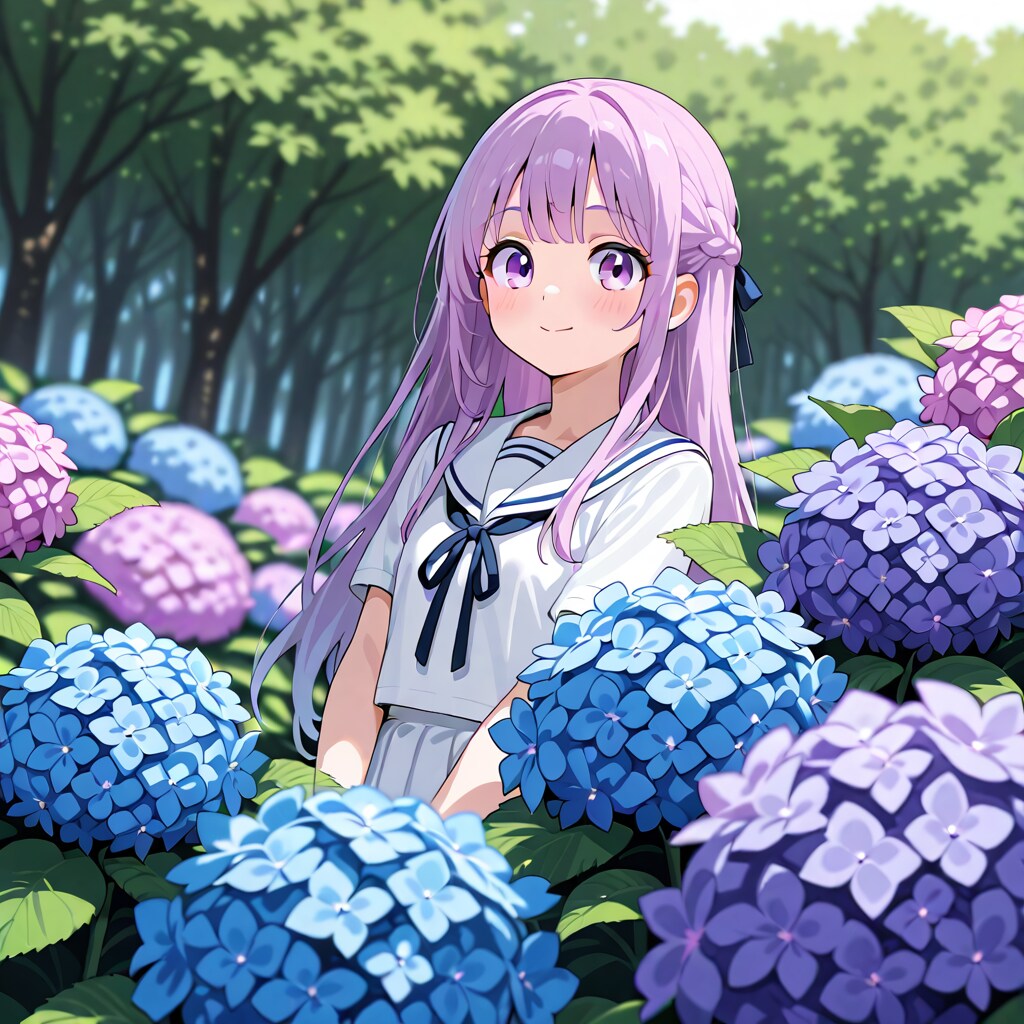 紫陽花少女
