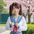 涼宮ハルヒの北校制服チャレンジ（はるかちゃん） 3枚目