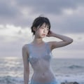ブルーの水着 6枚目