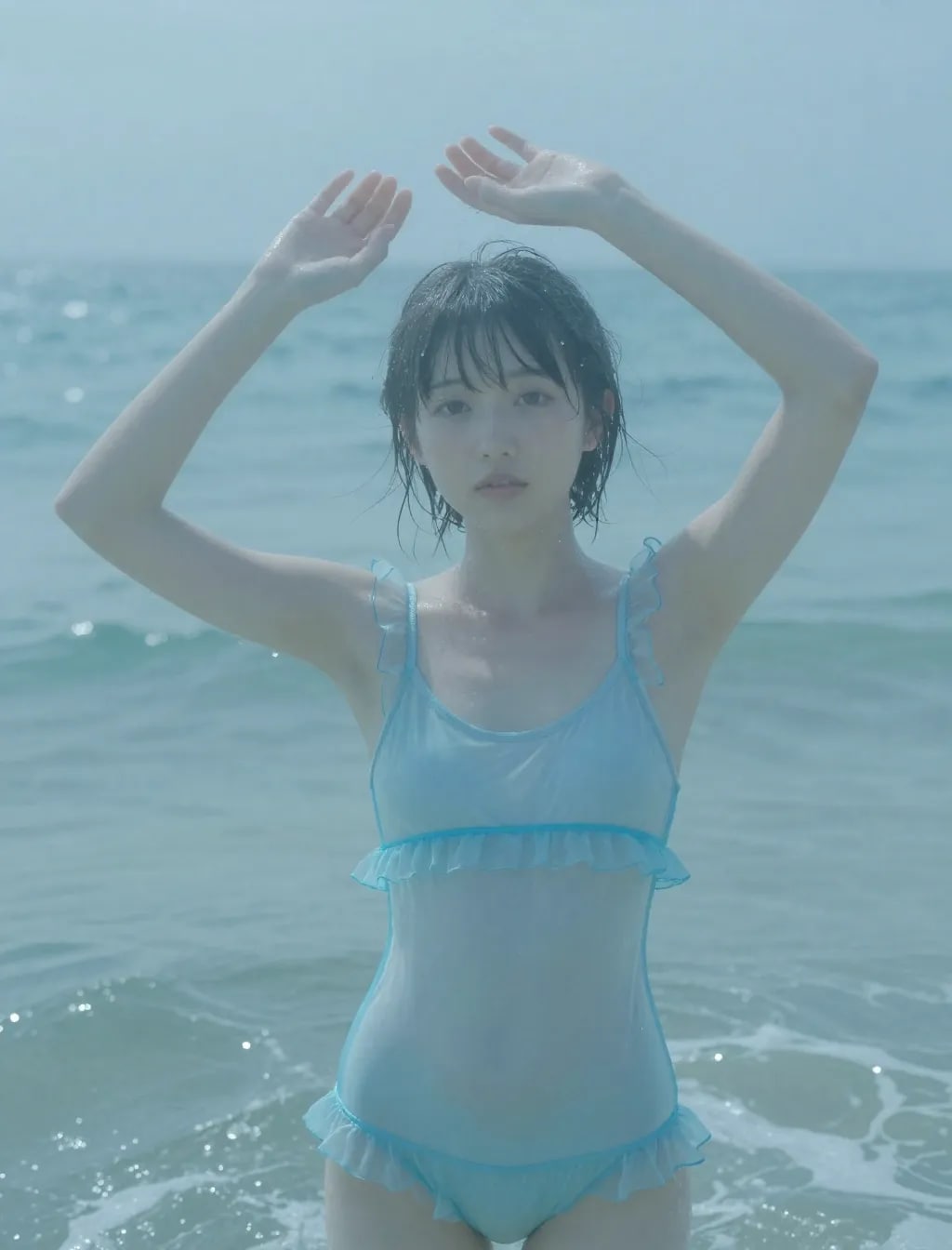 ブルーの水着
