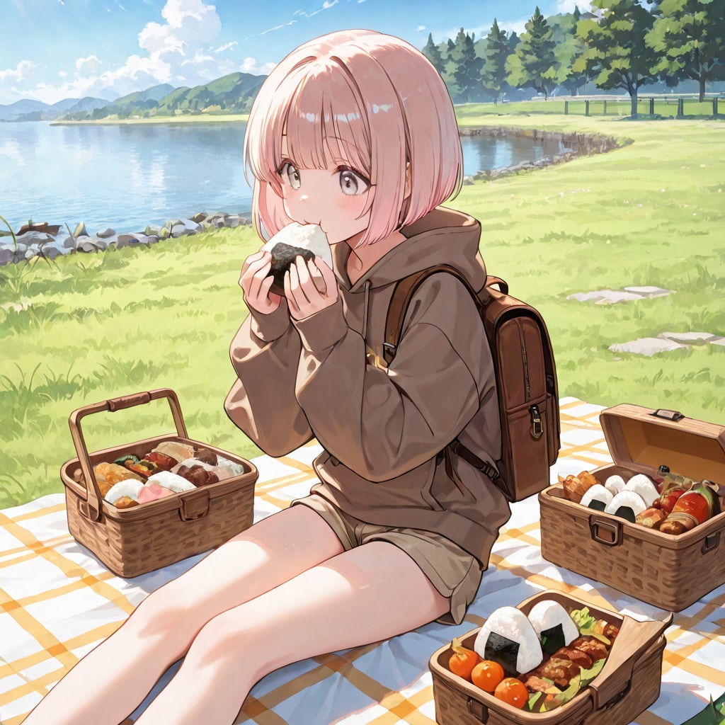 てっちゃん　おにぎり昼食タイム | の人気AIイラスト・グラビア