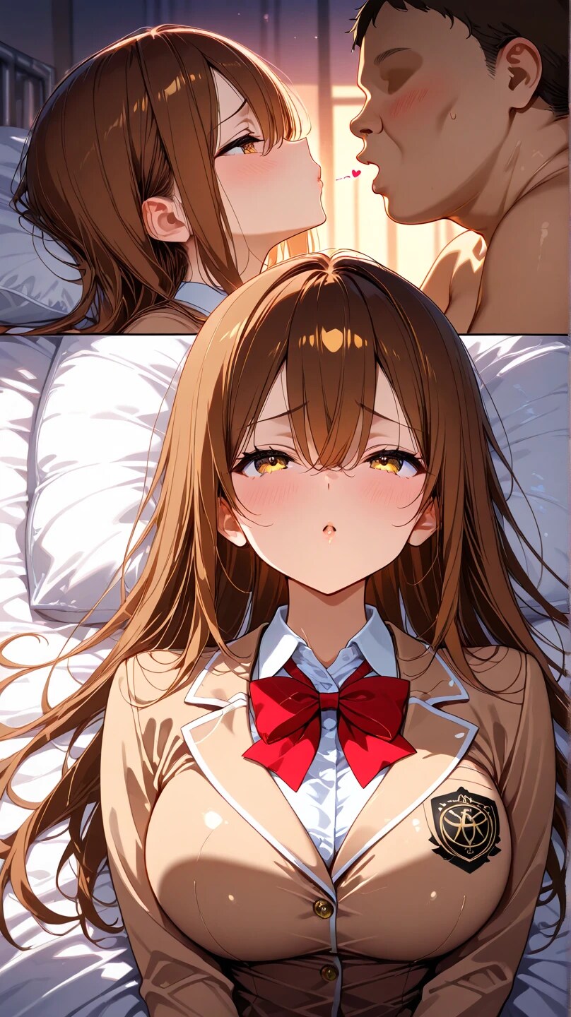 キス待ちの女子高生