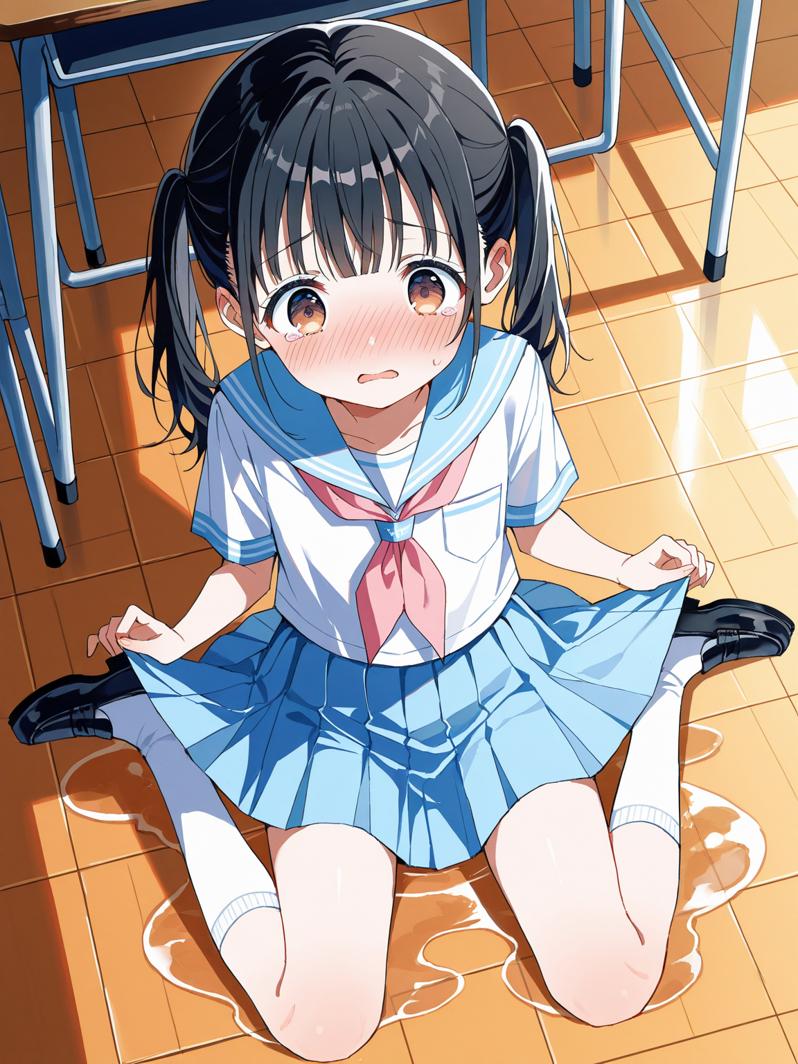 どうしてこんな所に水たまりが💦