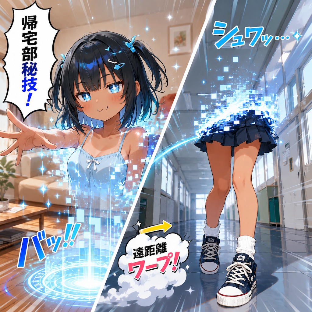 帰宅部奥義を使うこなつちゃん