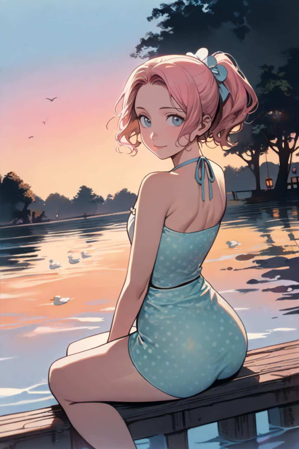 湖畔のヴィンテージスタイル