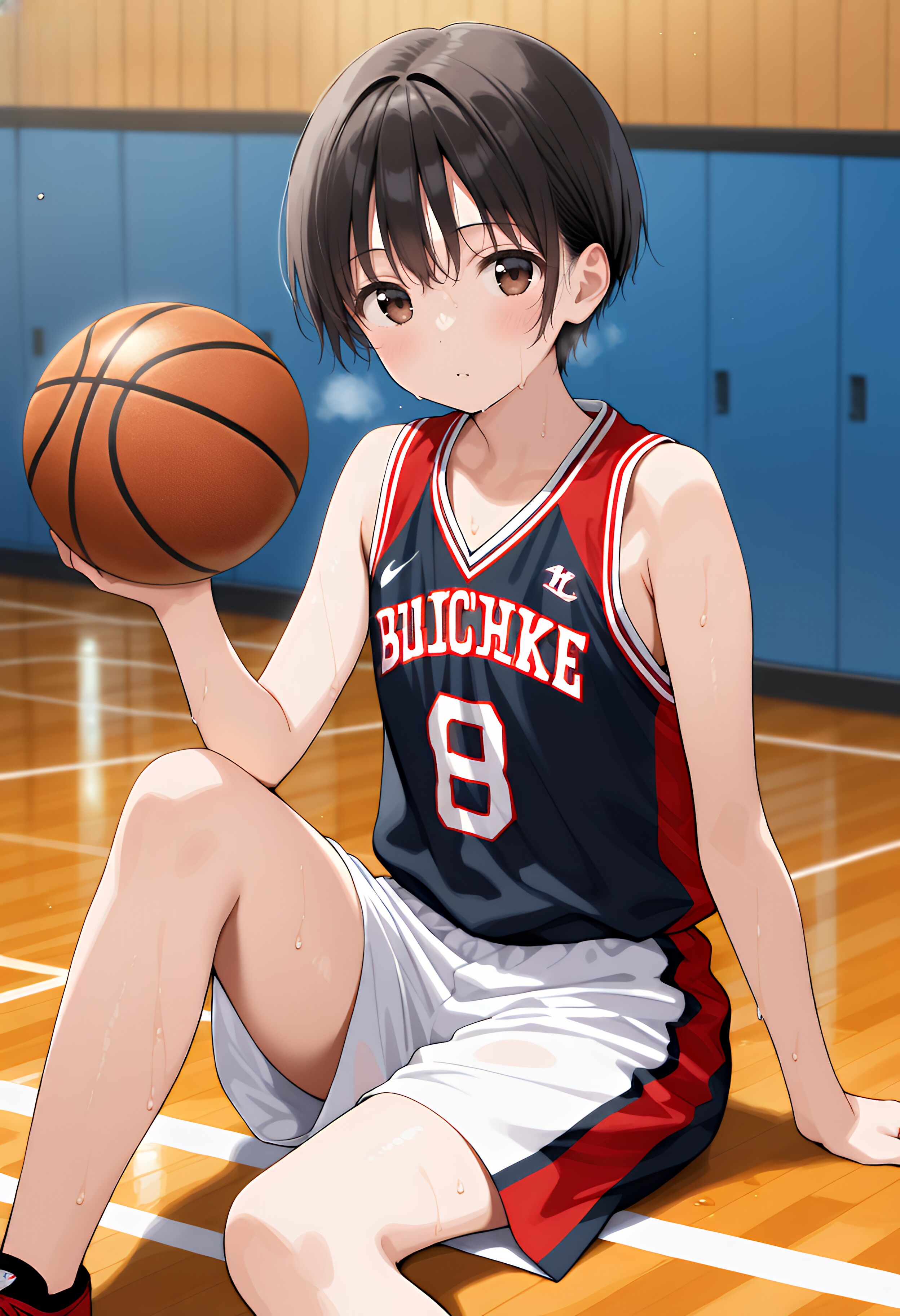 籠球女子は胸がない