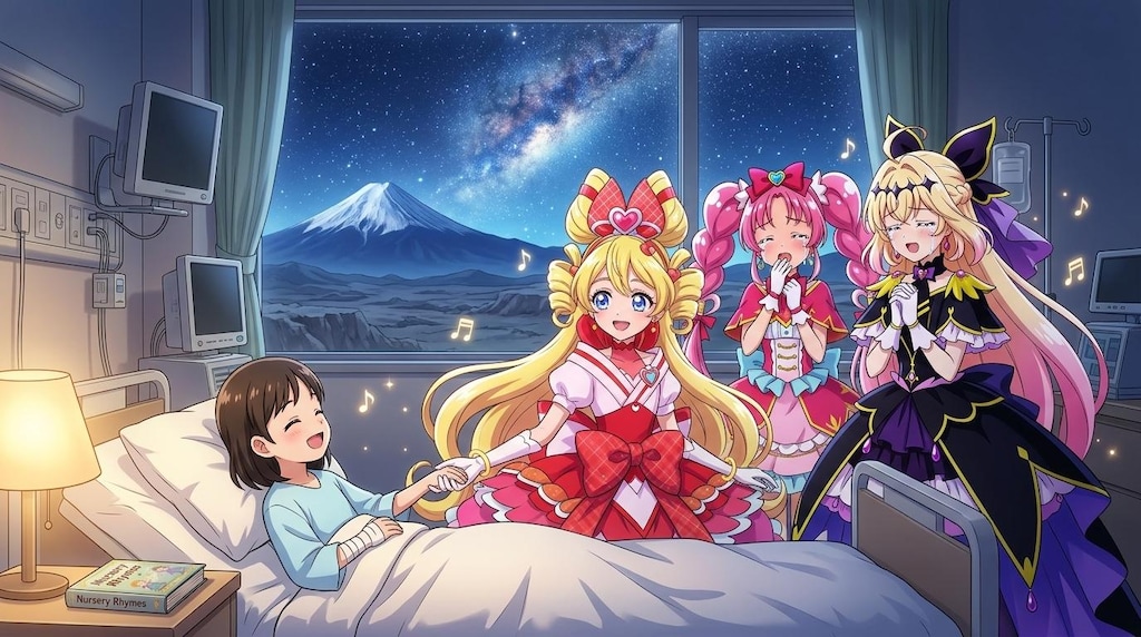 キュアアイドル、難病の子供達と童謡を歌う