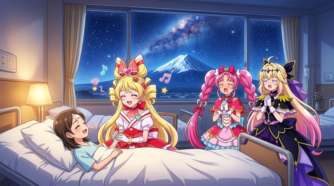キュアアイドル、難病の子供達と童謡を歌う