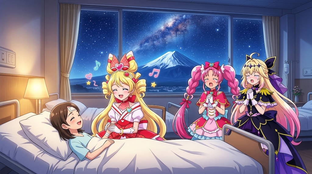 キュアアイドル、難病の子供達と童謡を歌う