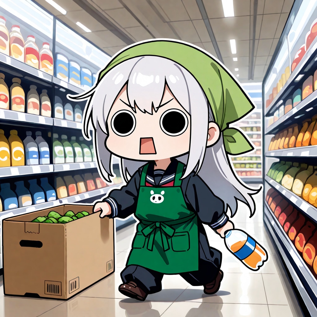 スーパーちちぷいで品出し中えらいこっちゃ嬢