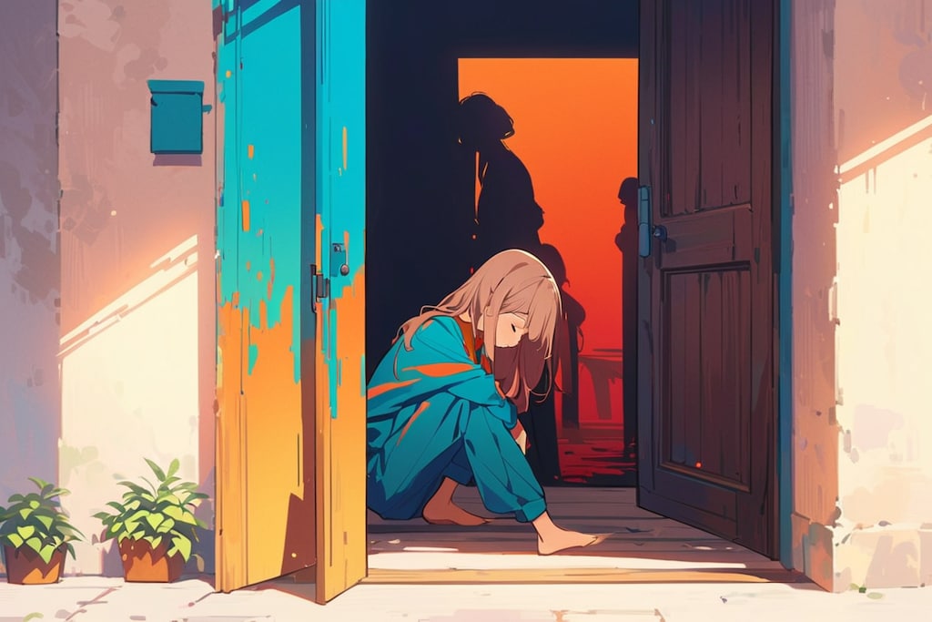 扉の前で眠る人2025②