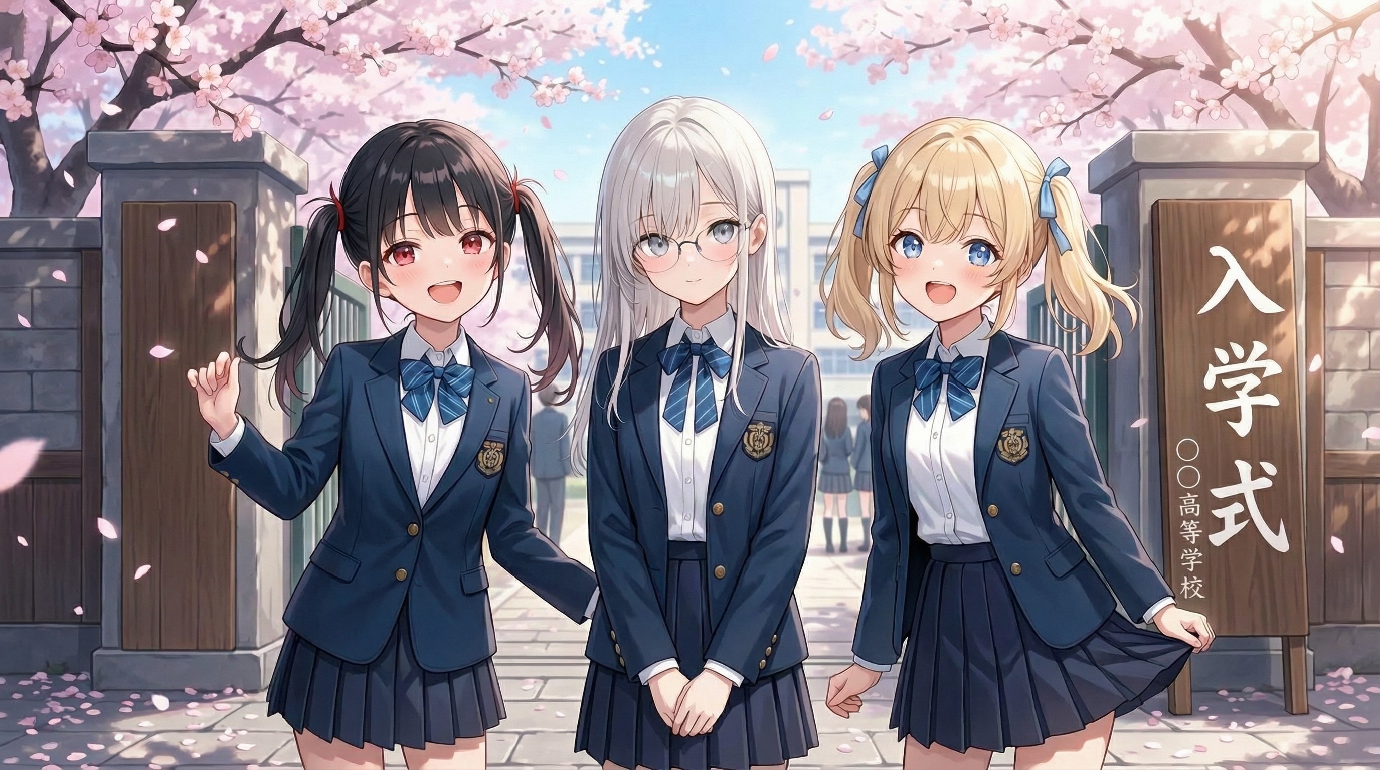 うちの子後輩組の入学式 | の人気AIイラスト・グラビア