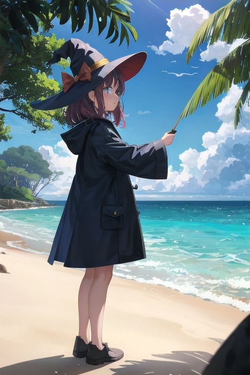 砂浜の魔女 | の人気AIイラスト・グラビア