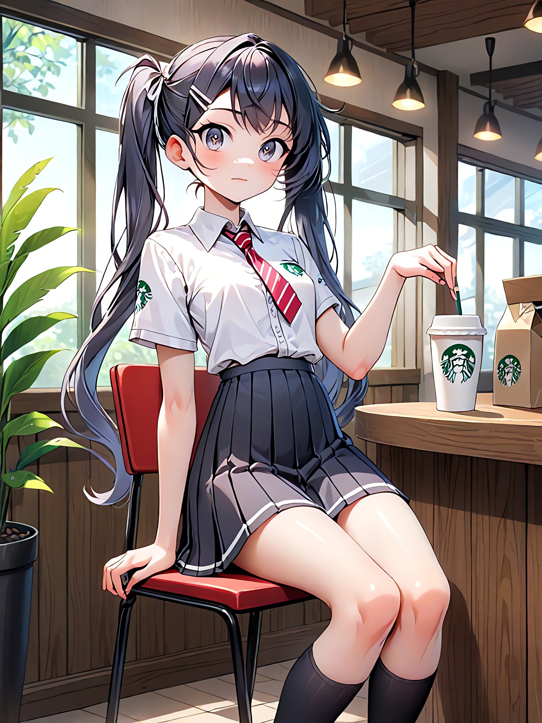 3時のカフェタイム☕ | の人気AIイラスト・グラビア