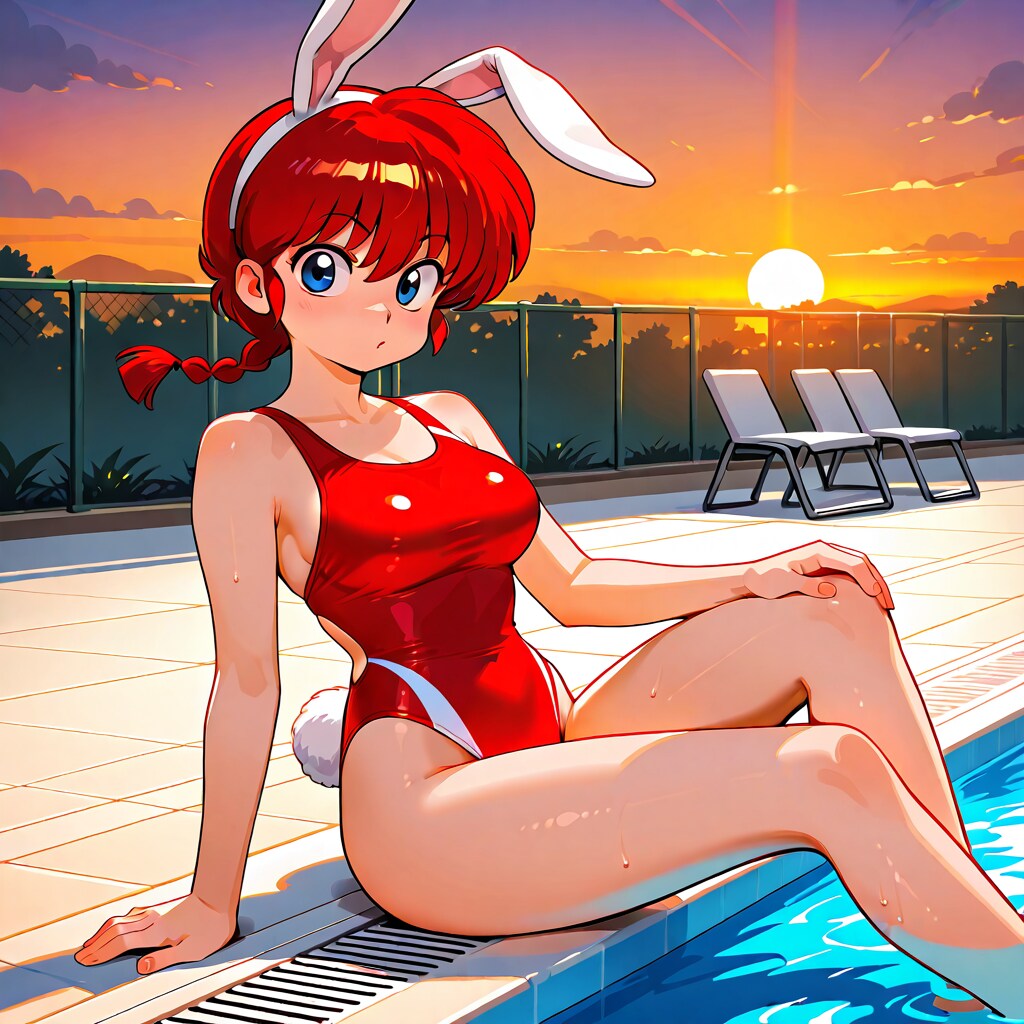 競泳水着バニーガール