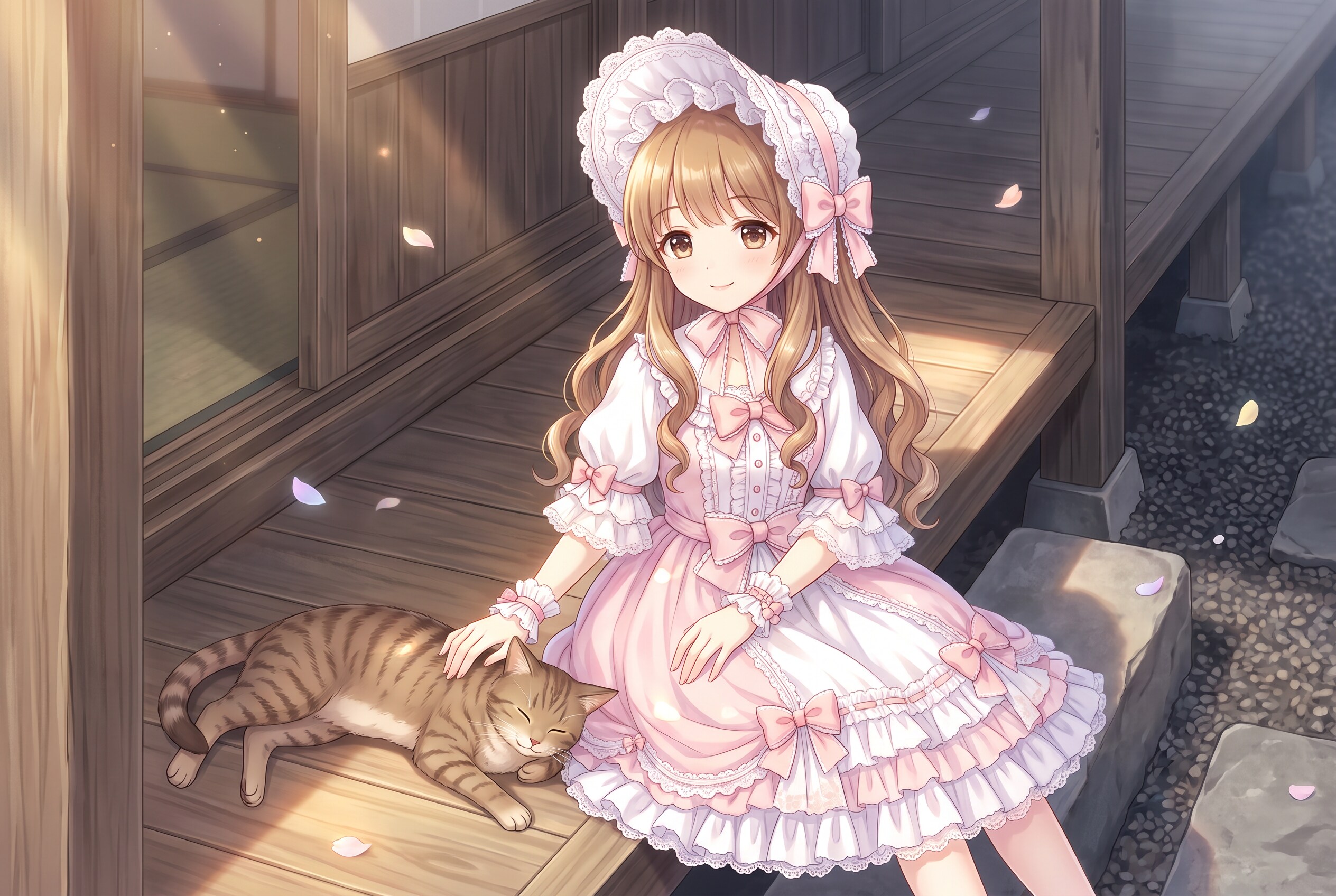 薄紅薔薇猫遊庭 | の人気AIイラスト・グラビア