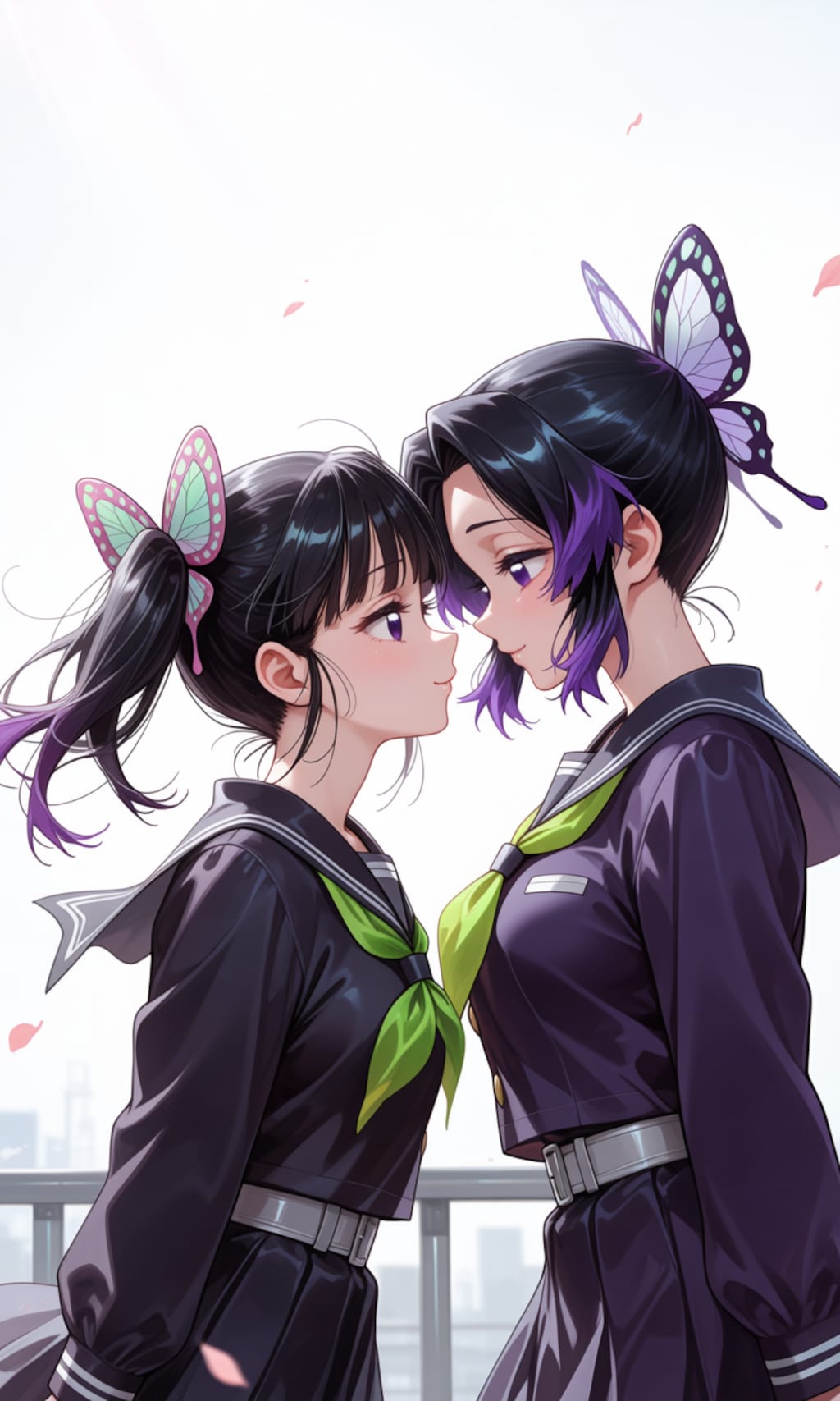 胡蝶しのぶと栗花落カナヲ