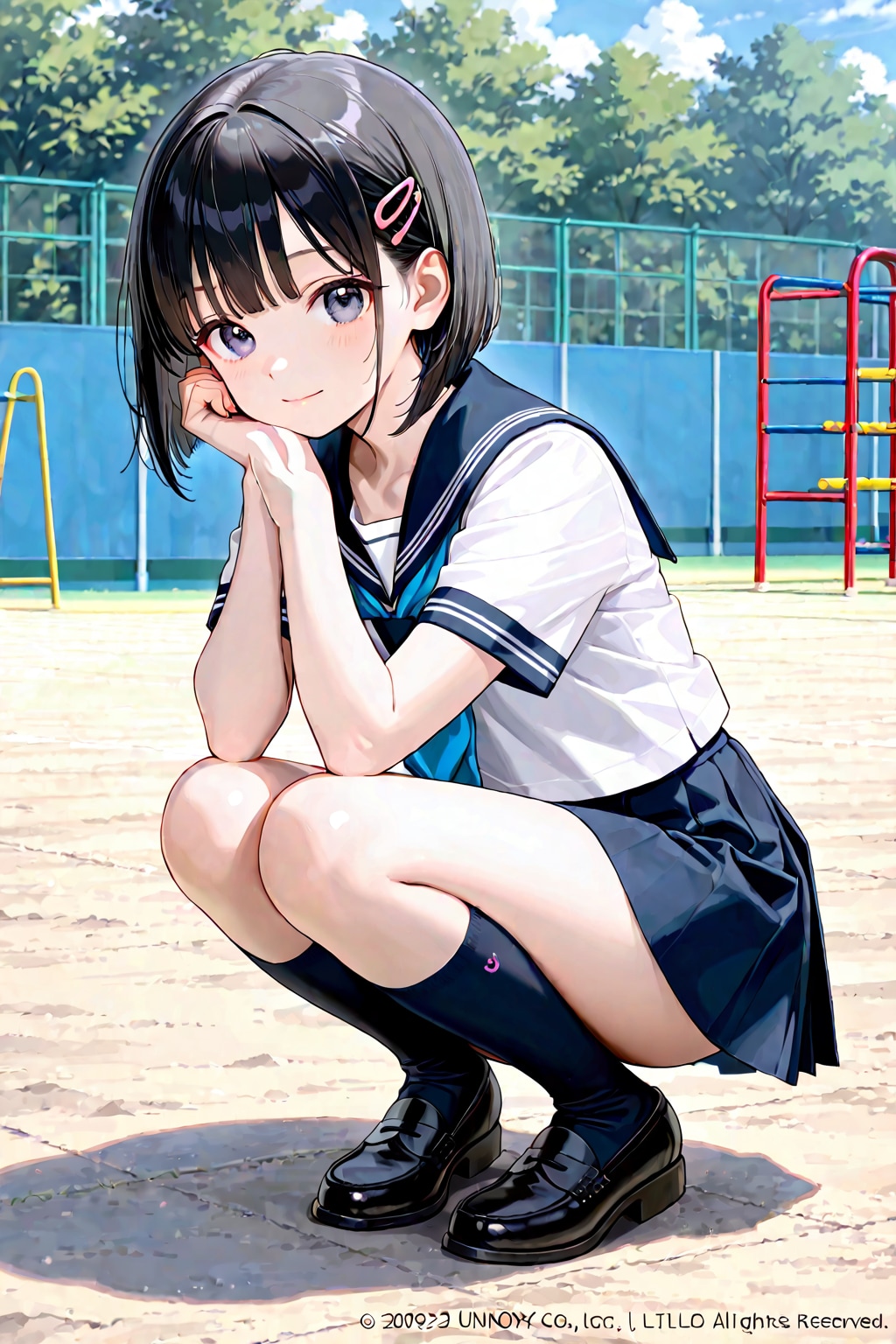 校庭(セーラー服)(LILY)(4)