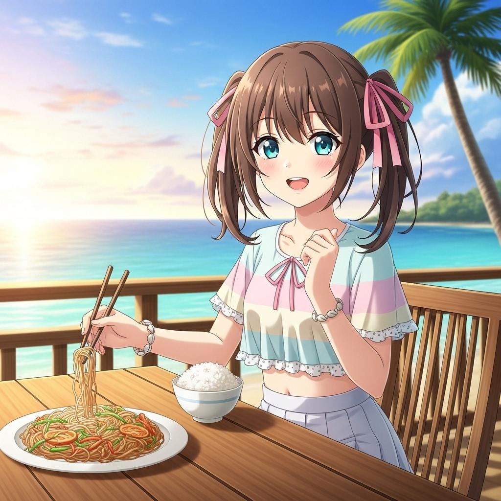 ビーフンとごはん