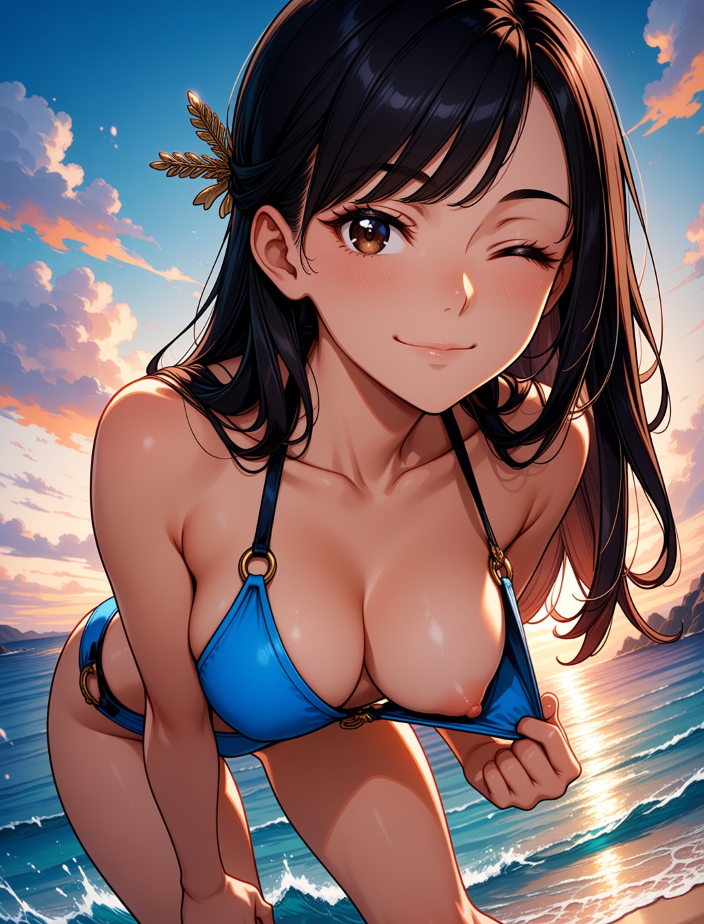 チラ見せビキニ