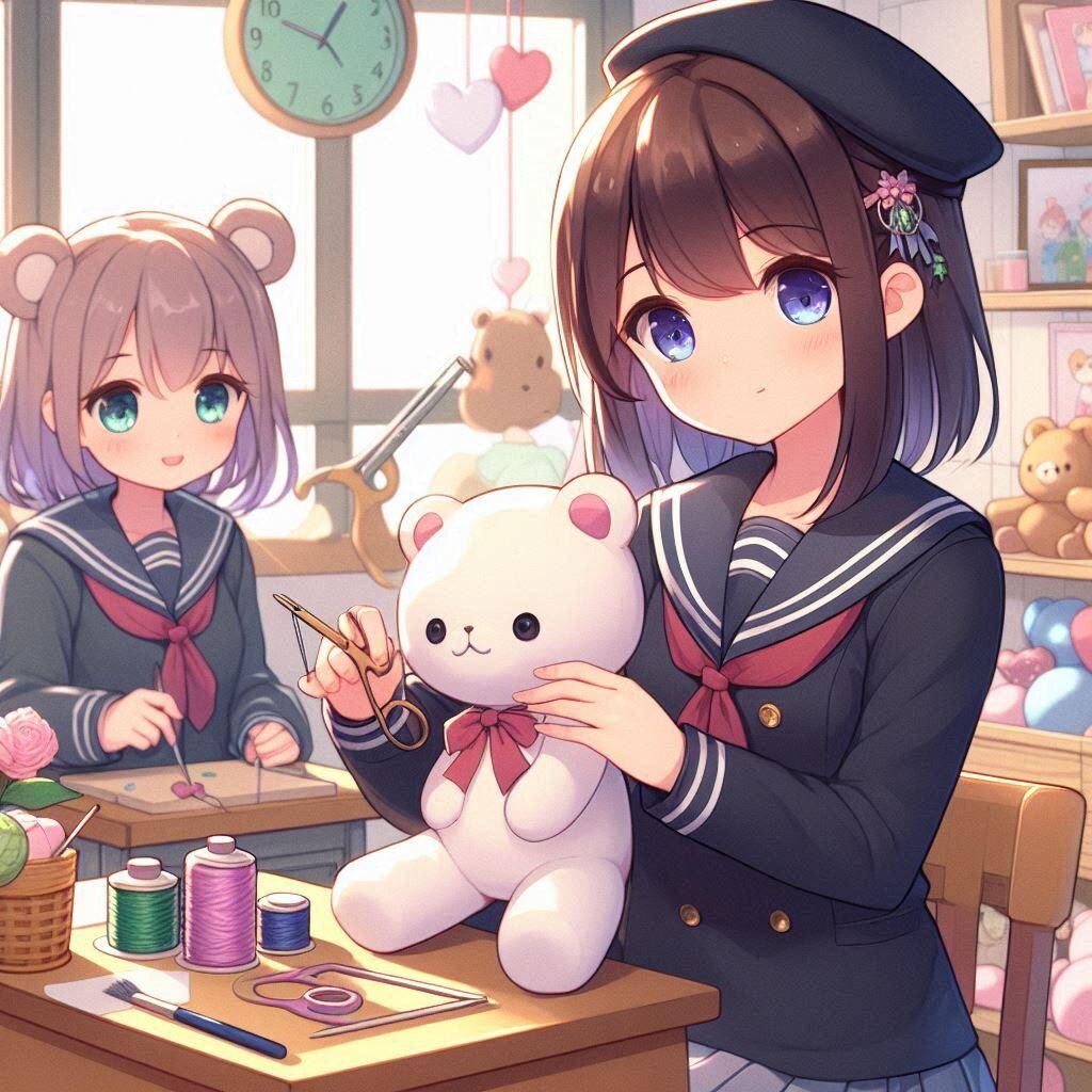 手芸部員の女の子