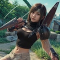 セクシーなマテリアハンター「ユフィ・キサラギ」の魅惑的な忍者コスチュームのFF7の世界観 5枚目
