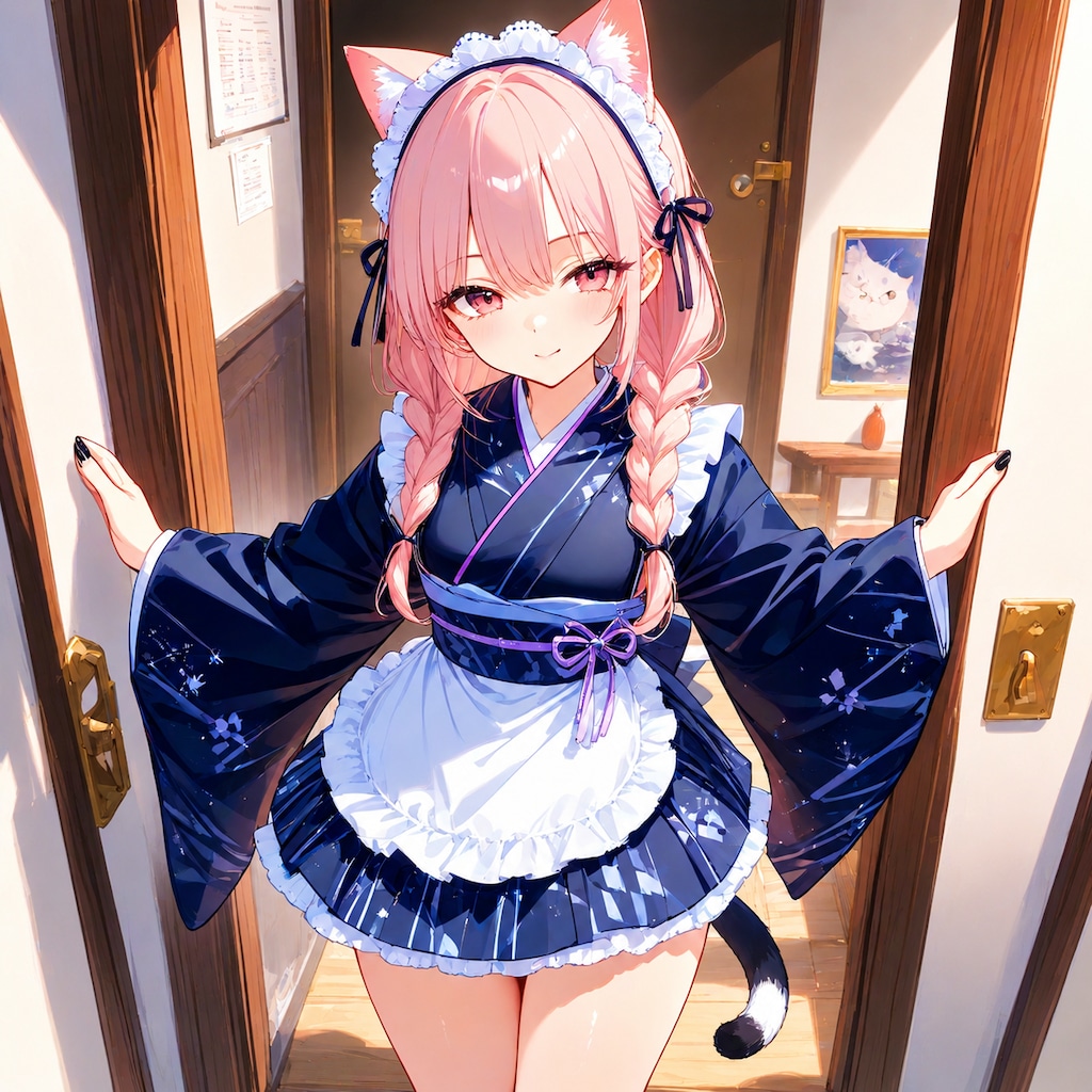 ルル (出迎え)　「いらっしゃいませ😺」