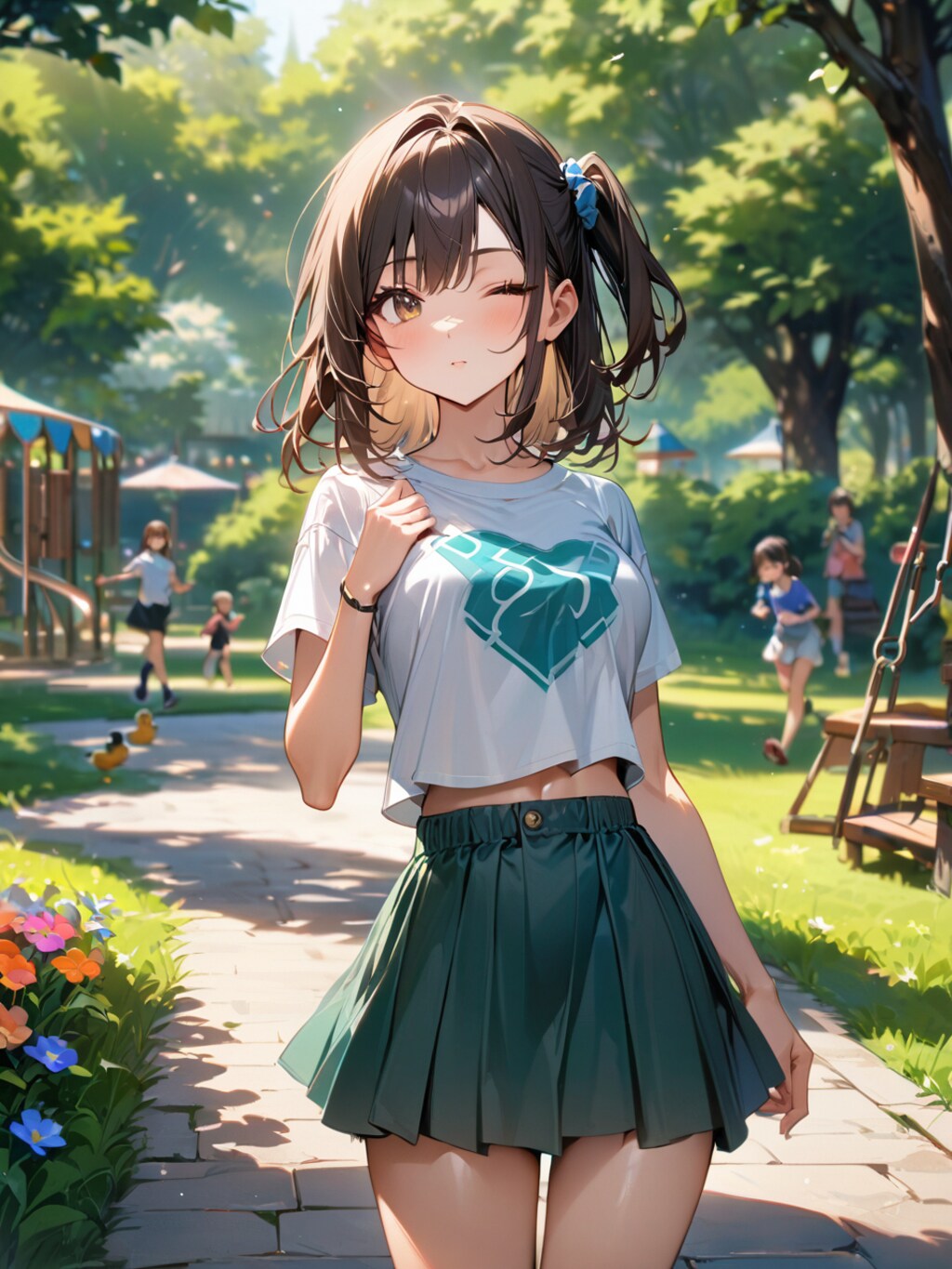 《肩だしTシャツ》shoulder cut-out T-shirt