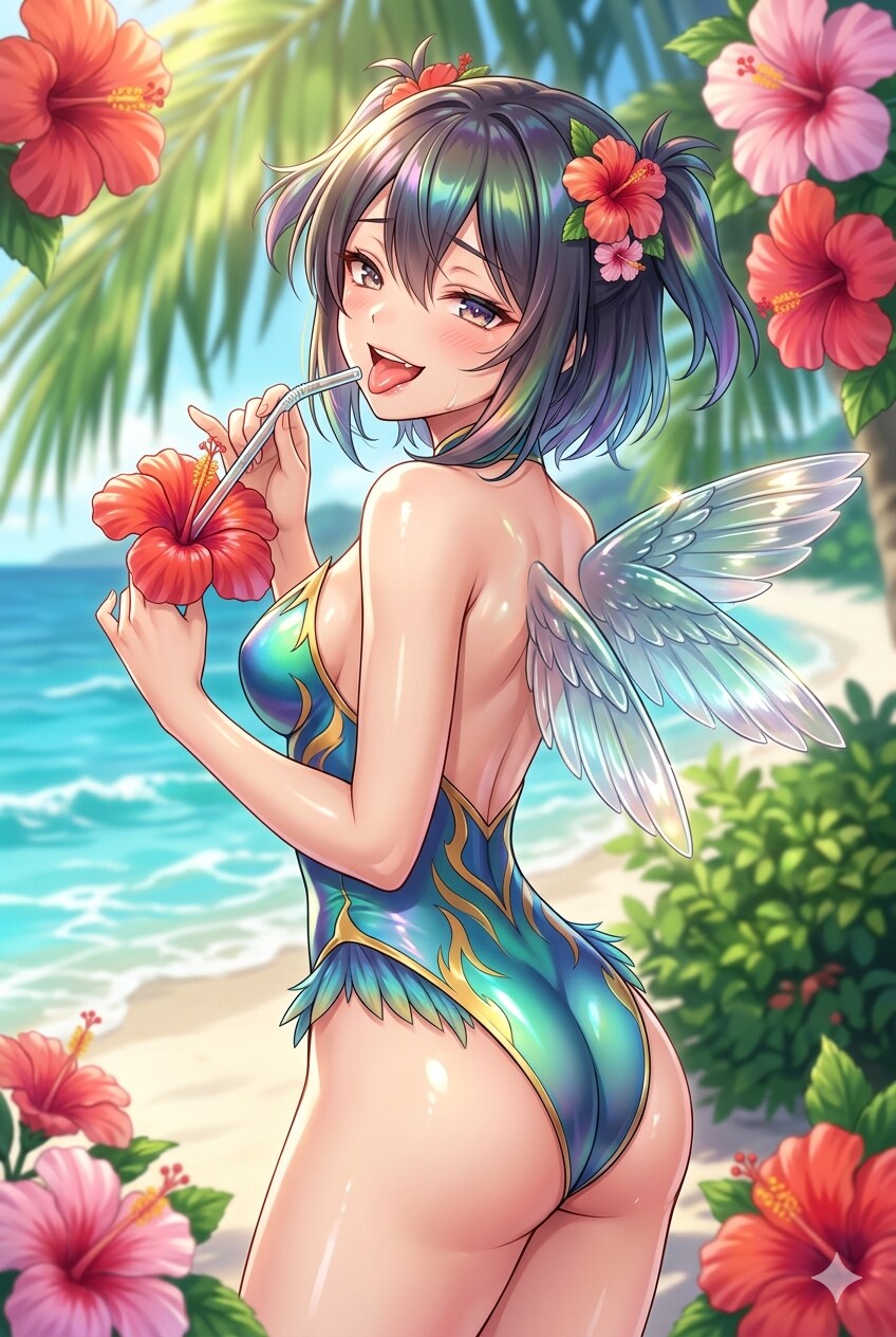 ハチドリ擬人化(べろべろ用)