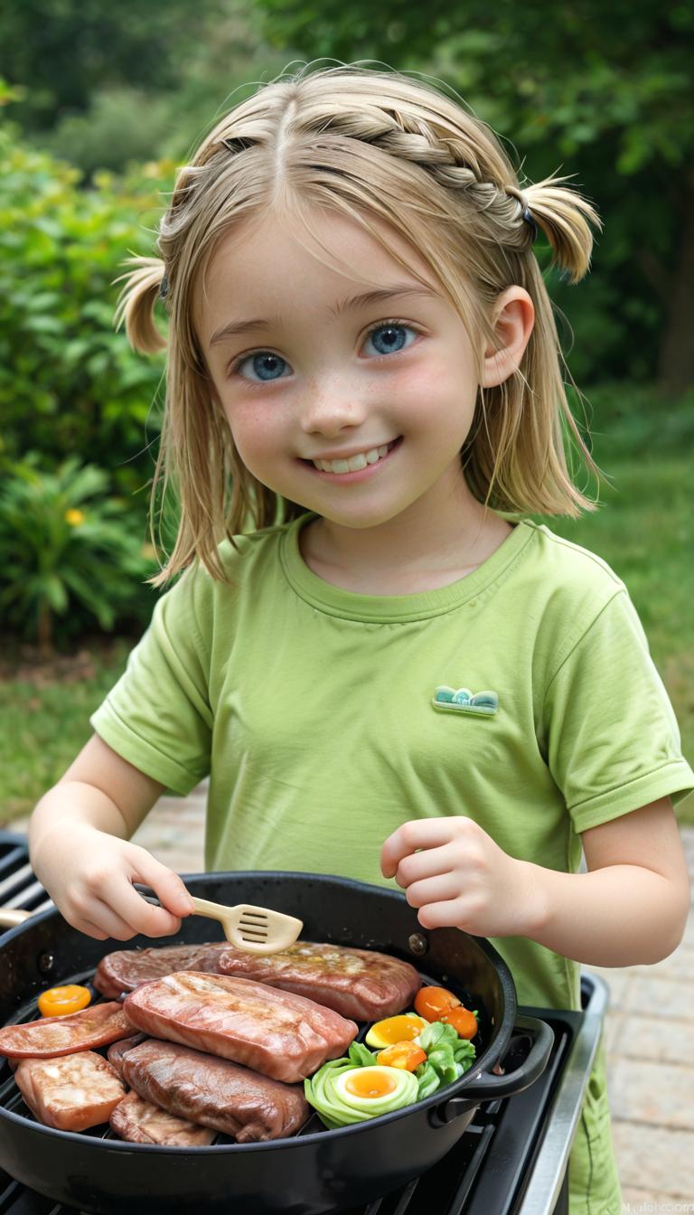 「焼き土下座・・・！制裁・・・！」とか言いながら肉を焼く妹は疲れているに違いない | の人気AIイラスト・グラビア