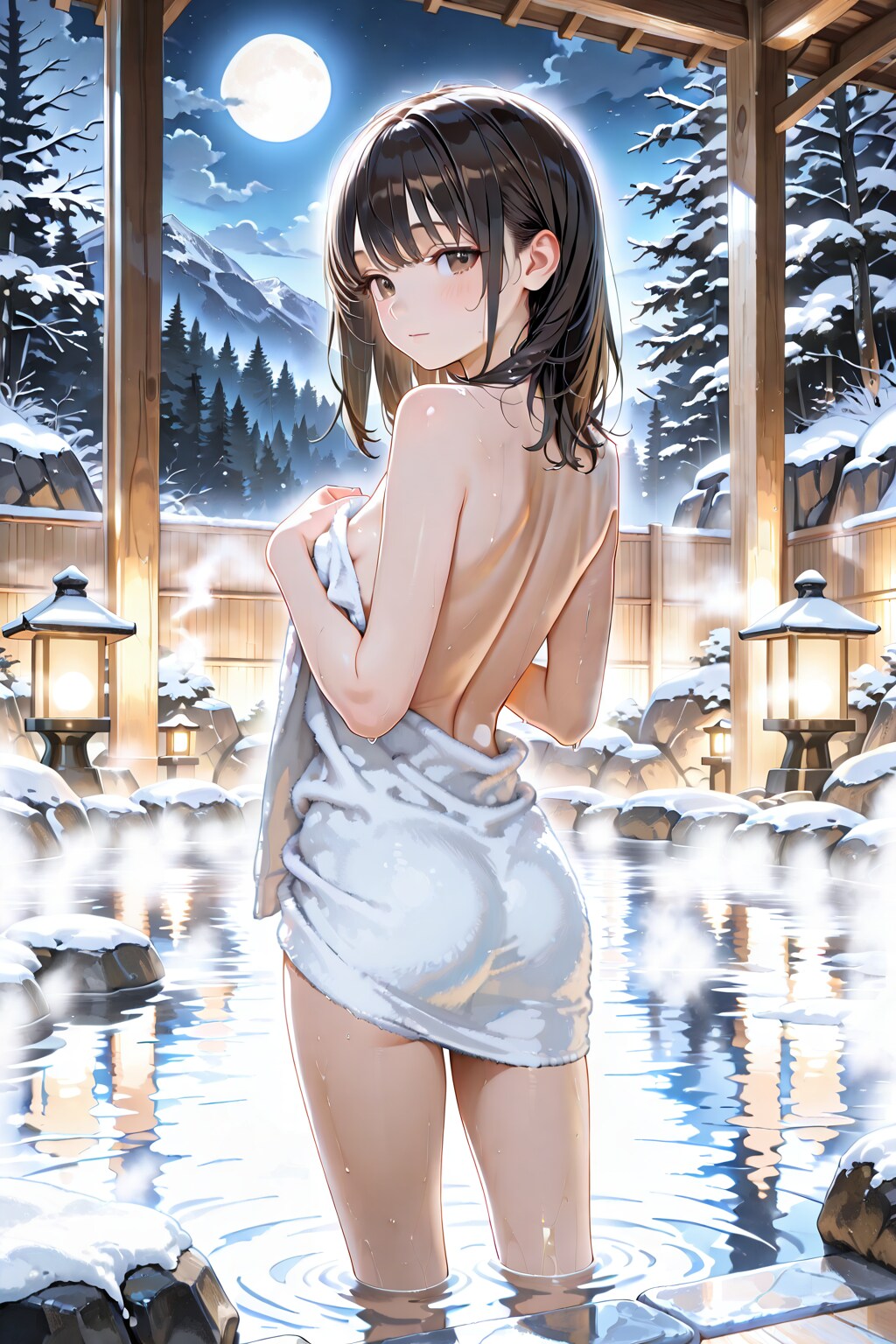 冬の露天風呂(ECHIDNA)(9)