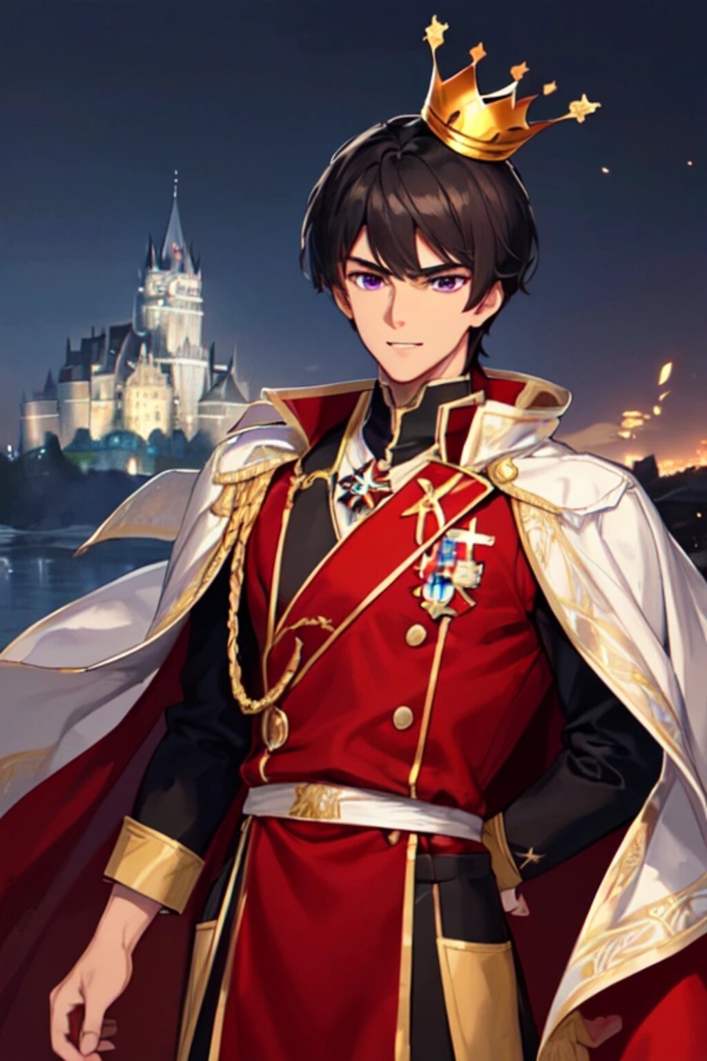 王冠をかぶった、黒髪短髪男性★その3(10枚)