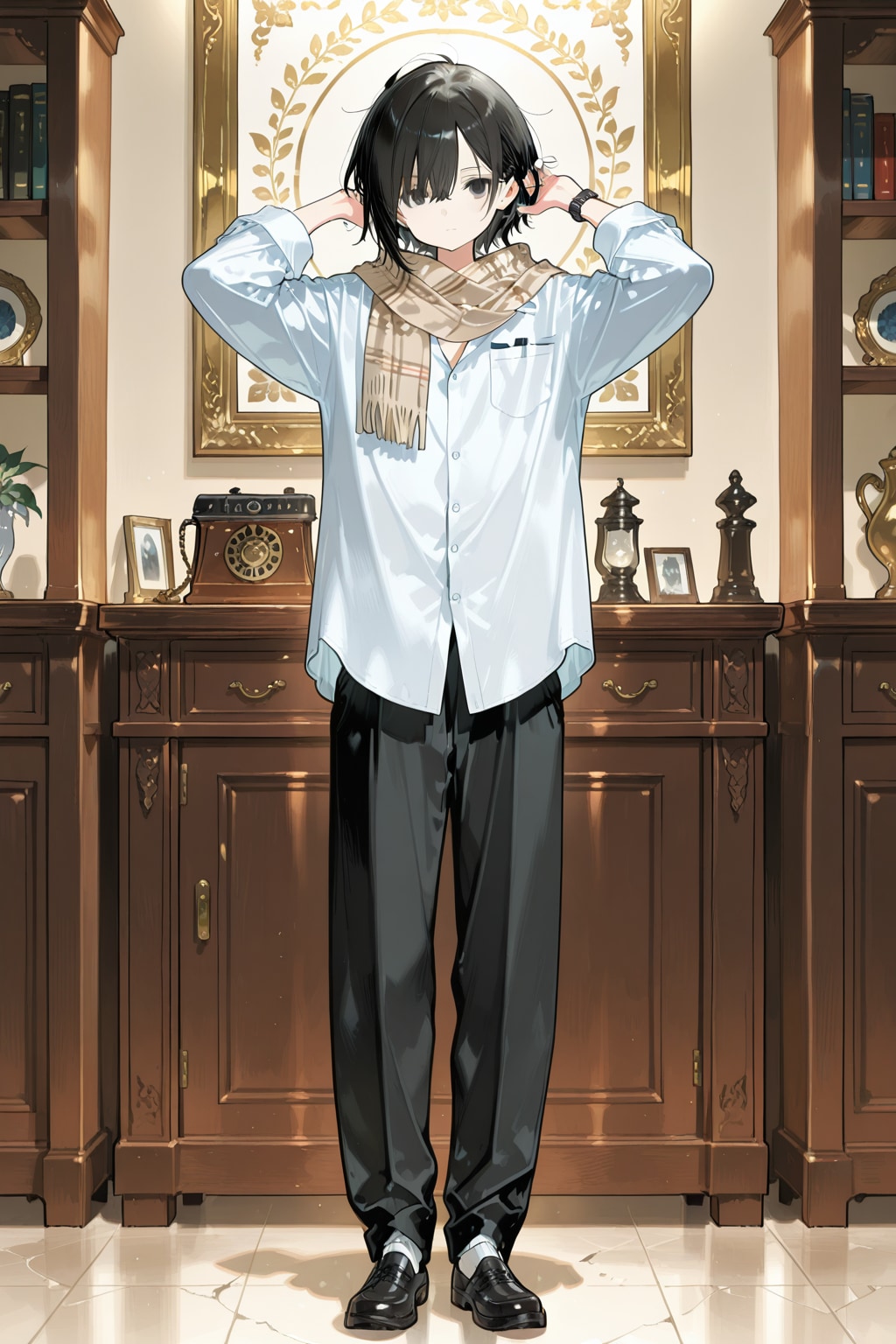 男性に変装中のクール系女子 | の人気AIイラスト・グラビア