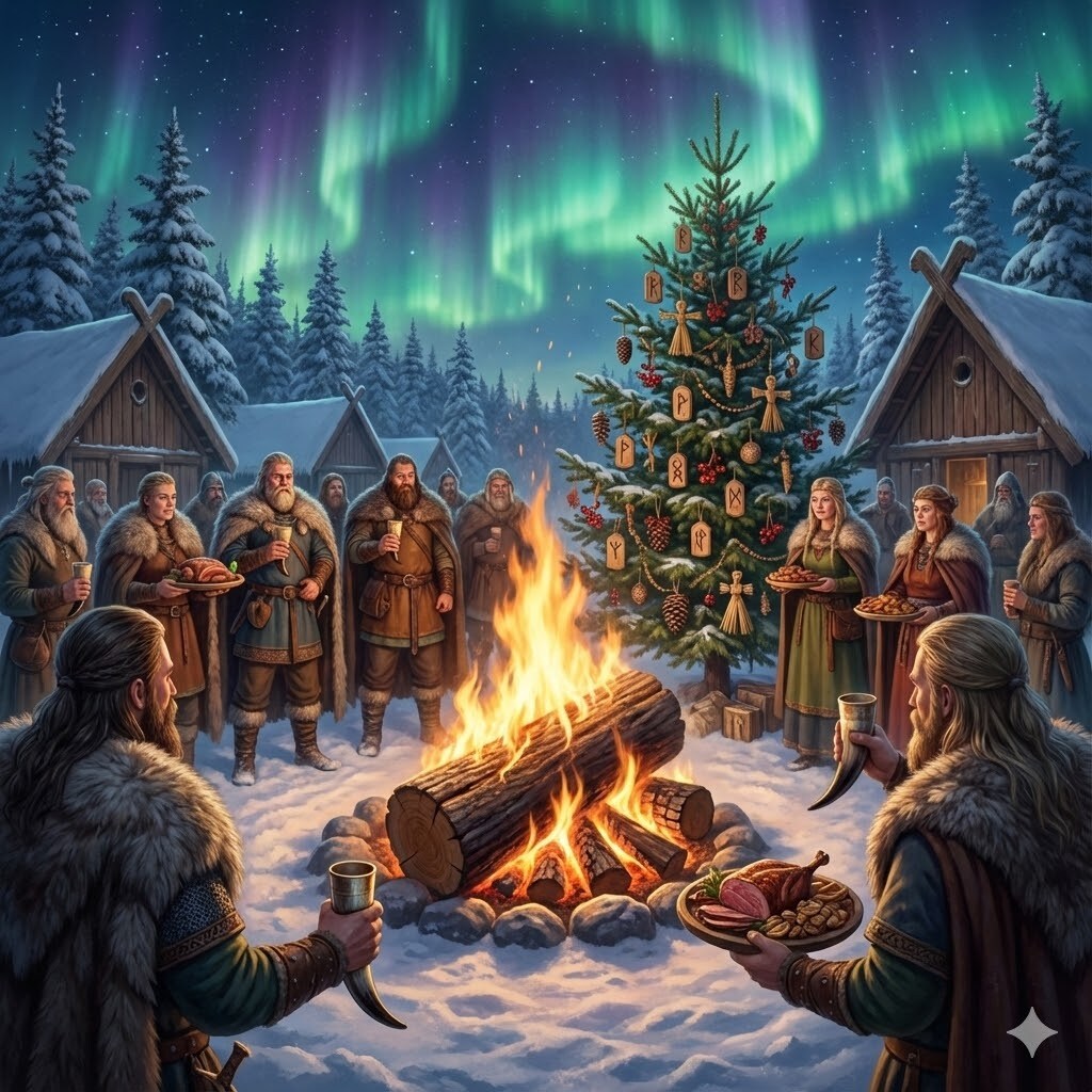 古代の神秘的なユール祭