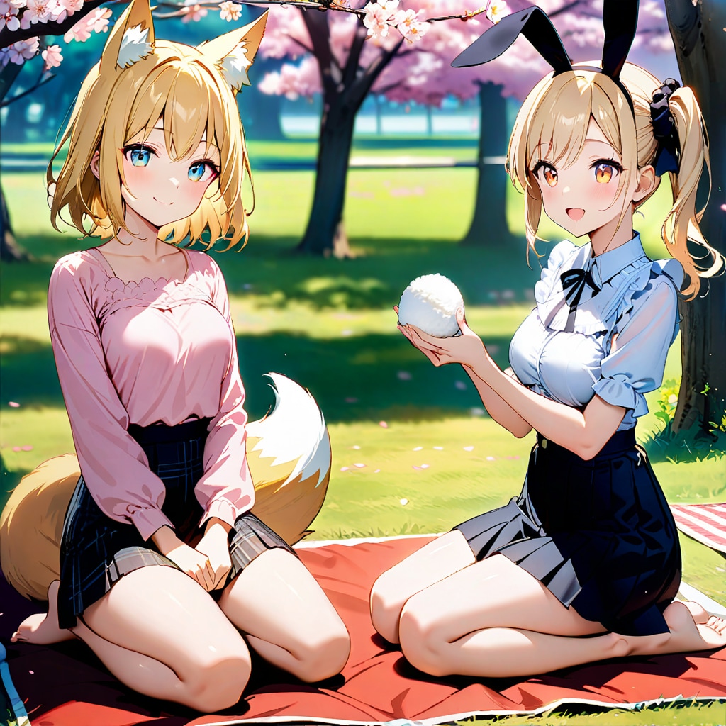 二人でお花見