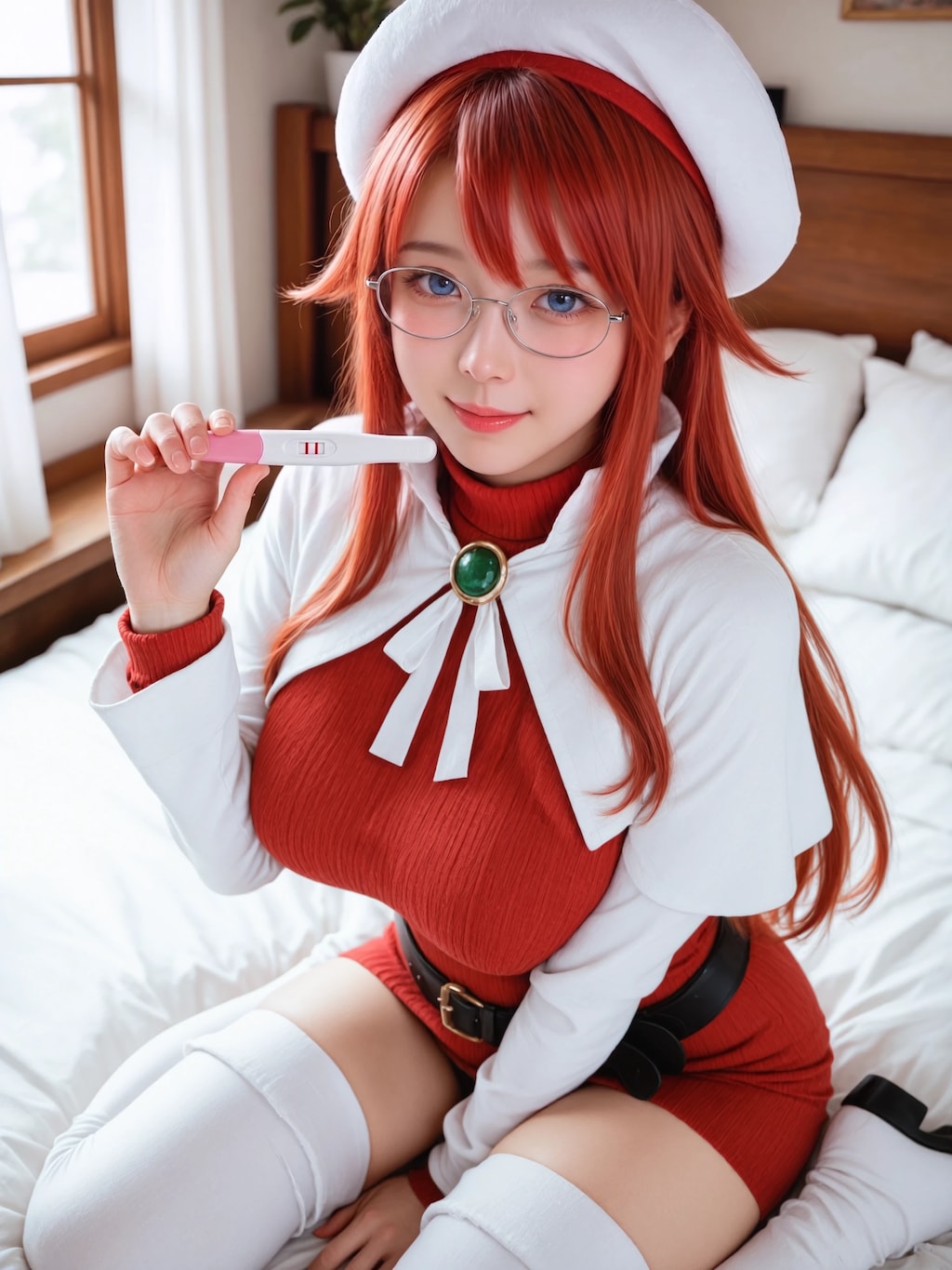 嫁キャラコスで妊娠報告をする嫁