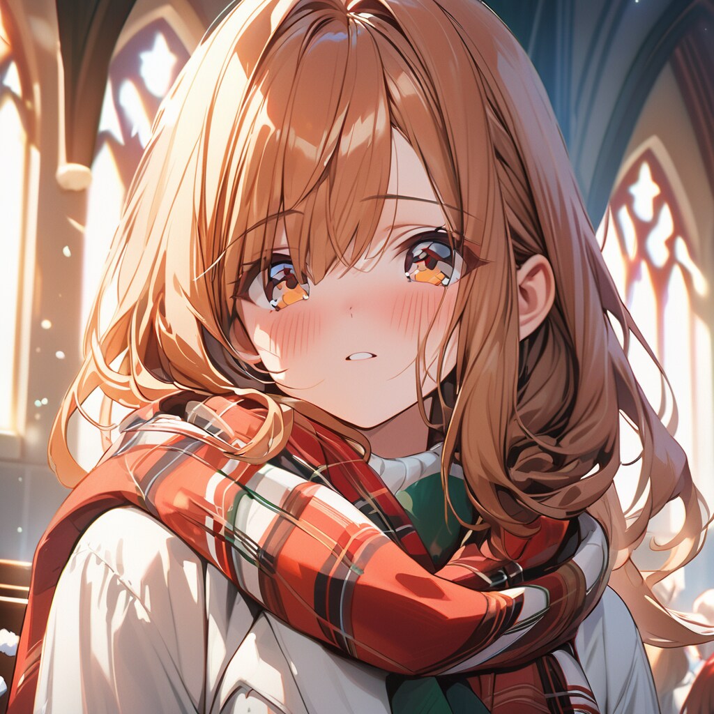 少女の見つめる先には