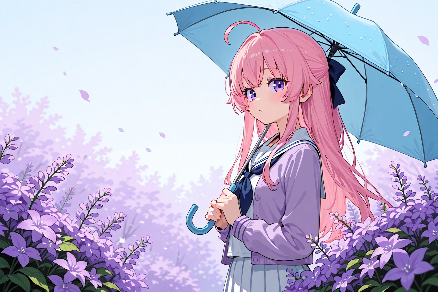 傘を持つ