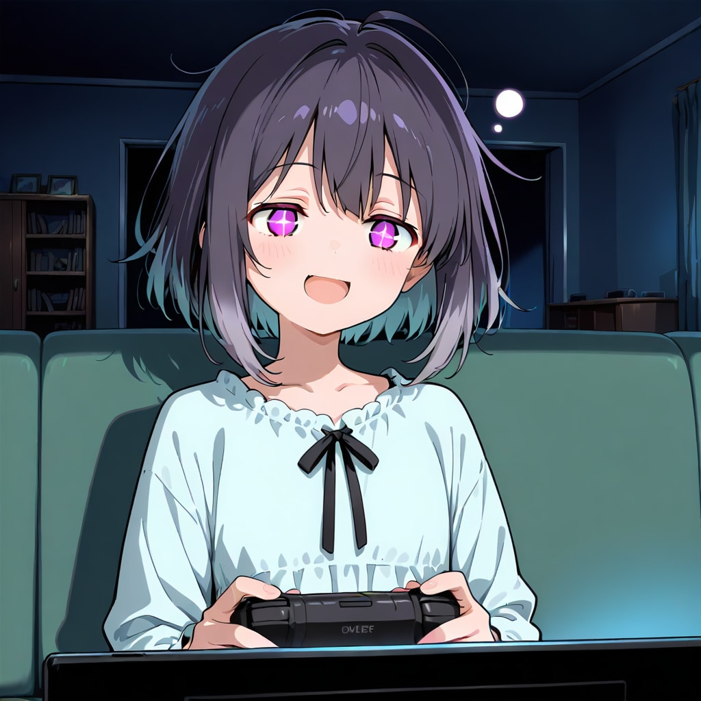 平日深夜にゲームで夜更かし