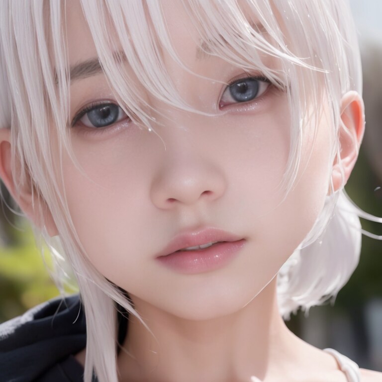 白髪青目 | の人気AIイラスト・グラビア