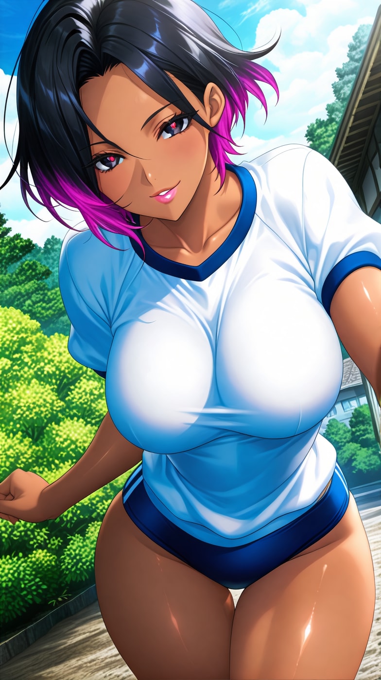 体操服姿の褐色美女