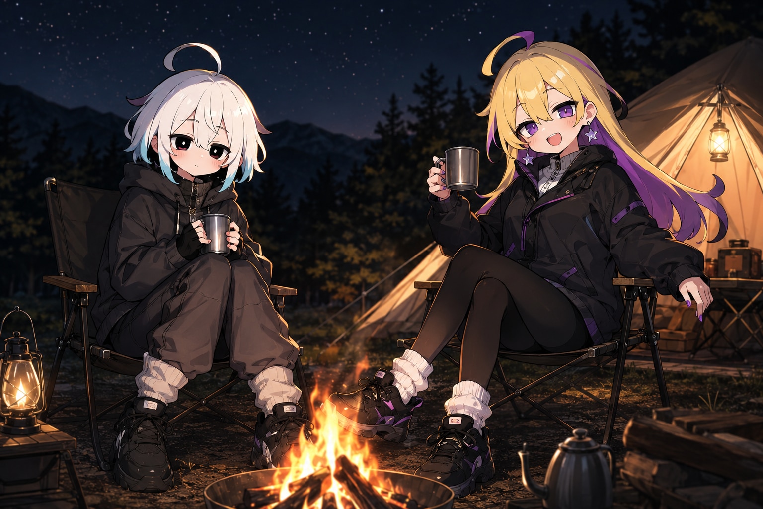 2人でキャンプ