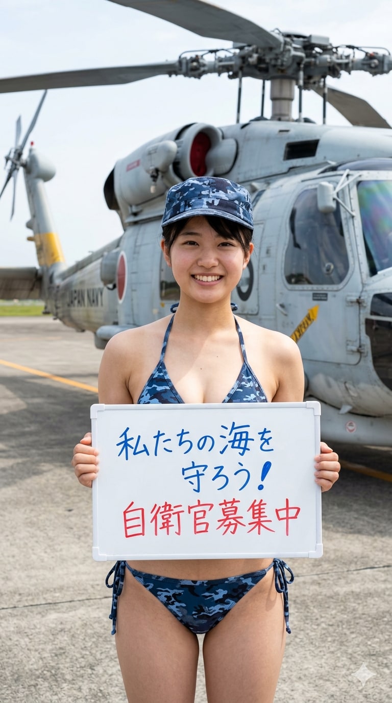 ２２日の女性海上自衛官