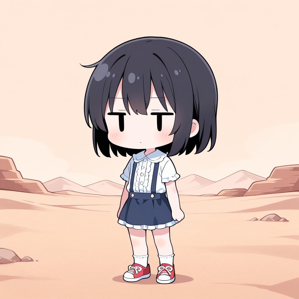 砂漠でラクダ？に乗ってみた