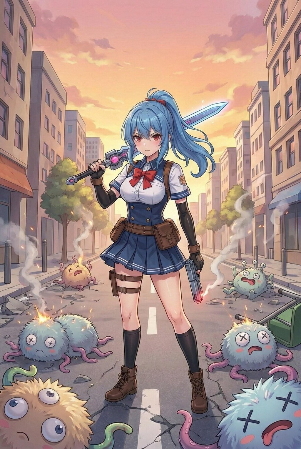 おマヌケインベーダーと戦うソラ