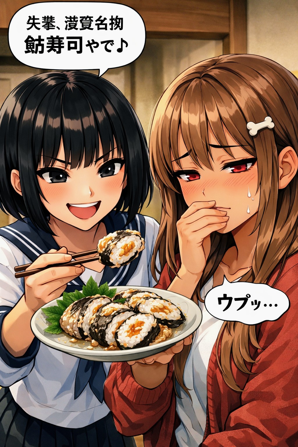 滋賀名物鮒寿司勧める、千鶴お姉やん✨ | の人気AIイラスト・グラビア