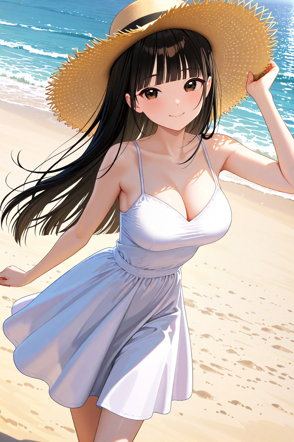 サキちゃんの麦わらとワンピース