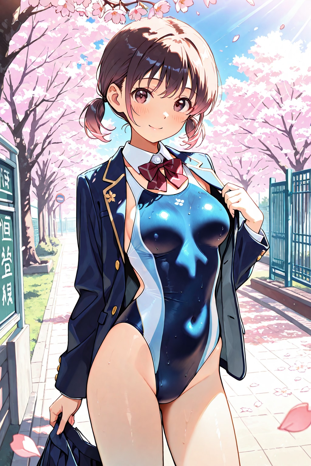 競泳選手の新入生 | の人気AIイラスト・グラビア