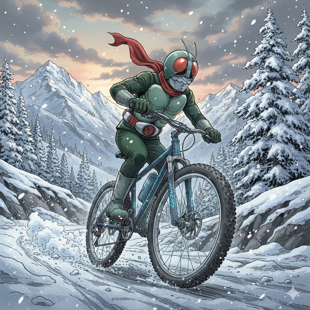雪道を走る!!